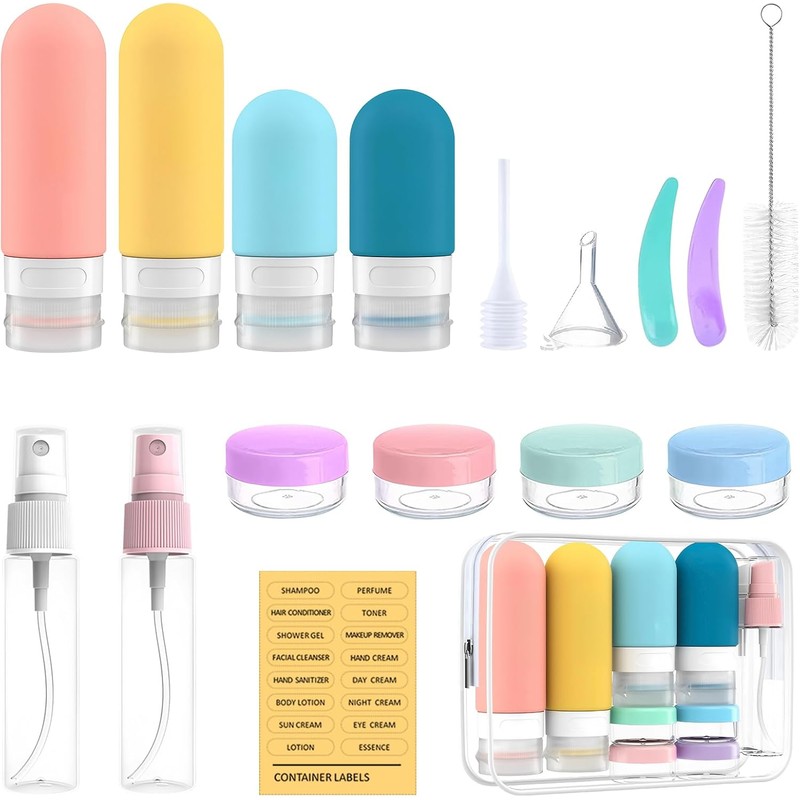 Kit de Botellas de Viaje, 16 Piezas, a Prueba de