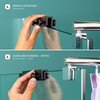 Glass Shower Wall Hook Rack Double Hook Rack with 4