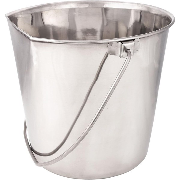 Spiffy Home Stainless Steel Flat Sided Pail - Durable 4-Quart