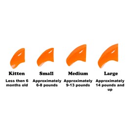 Purrdy Paws 40 Pack Soft Nail Caps for Cat Claws Orange Kitten