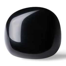 GUJOXILA 1.6"-2" Black Obsidian Crystal Large Polished Healing Crystals Gemstones Nature Tumbled Pocket Spiritual Crystal Gifts Reiki Divination Meditation Plam Stone 1pcs