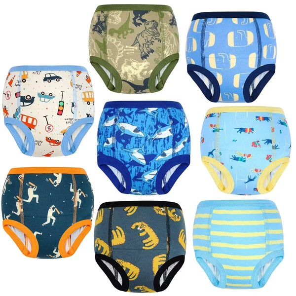 FLYISH DIRECT Pack of 8 Potty Training Trousers, Soft and