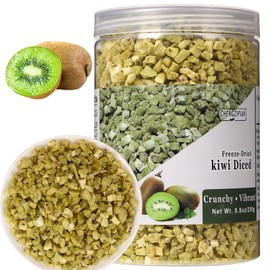 Freeze Dried Kiwi Diced,Dried Kiwi, 8.8oz /250g,Crispy Crunchy Snacks,No Sugar Added, for Baking,Tea,Smoothie, Yogurt