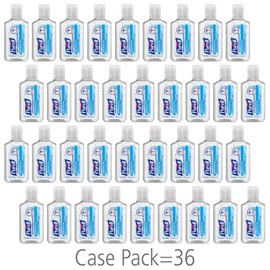 Purell Advanced Hand Sanitizer Refreshing Gel, Clean Scent, 1 Fl Oz Travel Size Flip-Cap Bottle with Display Bowl (Pack of 36), 3901-36-BWL