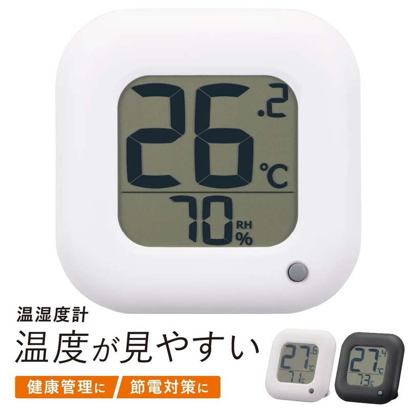 Ohm Electric Thermometer, Capital Letter Thermometer, Hygrometer, Easy to See