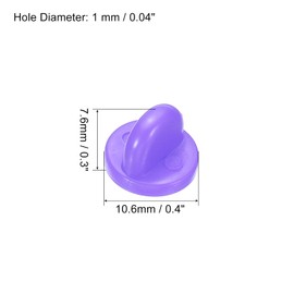 PATIKIL Rubber Pin Backs, 100 Pack Butterfly Clutch Lapel Pin Backing Locking Pin Keepers Brooch Holder for Uniform Badge Hat Tie, Purple