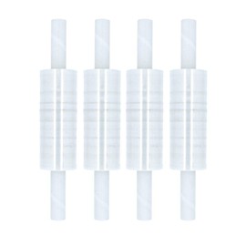 Stretch Wrap for Packing with Extended Core, 4 Roll, 20 Inch x 1000 Feet, 80 Gauge, Durable Clear Plastic wrap for Moving, Packing wrap Plastic roll Also a Pallet wrap & Plastic roll for Wrapping