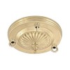 B&P Lamp® 3 Loop Embossed, Solid Brass Canopy, Unfinished Brass