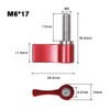 SPEEDWOX 2 Pcs M6 17mm Adjustable Lever Thumb Screw with