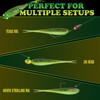 LUCKYFISHING Soft Plastic Baits Forked Tail Fishing Soft Bait for