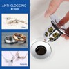 Sink Plug 2 Pieces, Universal Pop Up Drain Strainer Drain