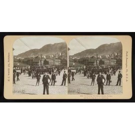 Special Label Photo:The Saturday fish market, Bergen, Norway 1902
