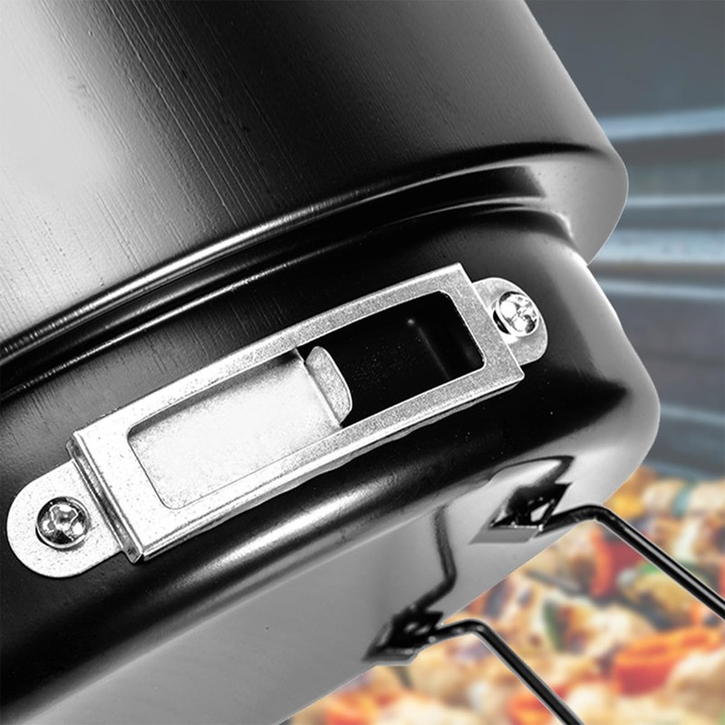 25cm Portable Round Barbecue BBQ Charcoal Grill with Handle for