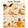 Huglux 100 Pack Tea Filter Bags with Drawstring, 7 x