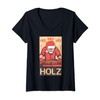 Design Ho Ho Ho Christmas Carpenter's T-Shirt with V-Neck, black