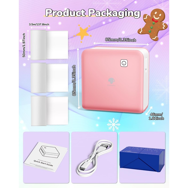 Phomemo M02 PRO Mini Printer - Thermal Pocket Printer, Bluetooth