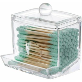 Unbranded/Generic Clear Acrylic Q-tip Makeup Storage Cotton Swab Holder Box Cosmetic Organizer