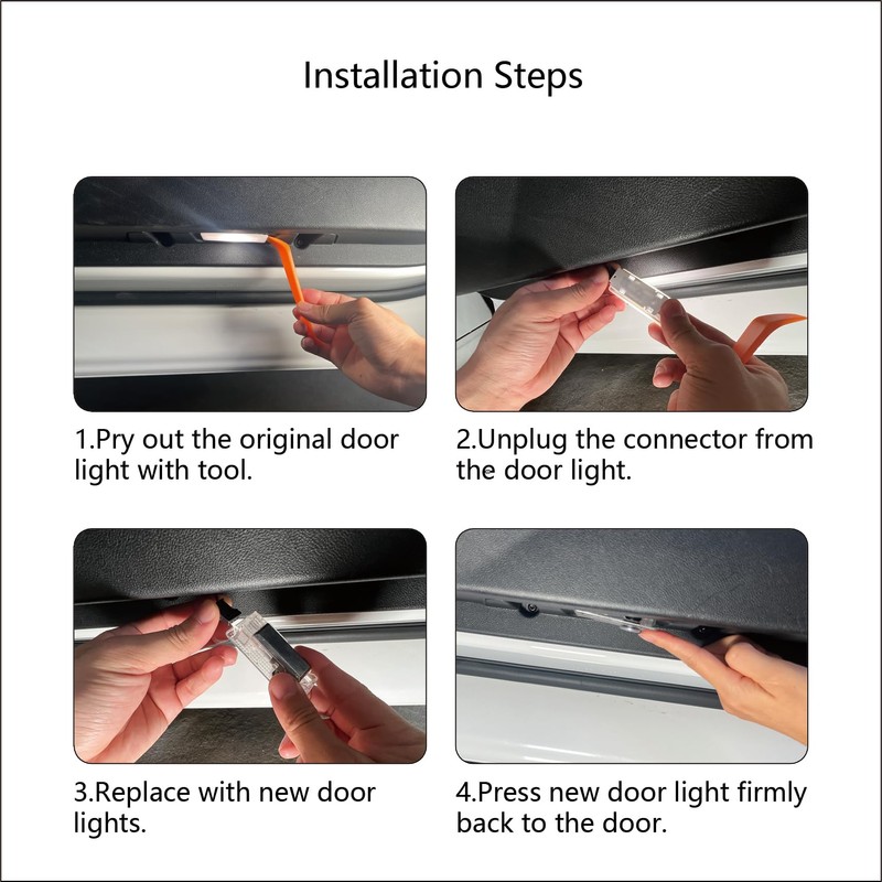 MXGAIC 2Pcs Car Door Lights Compatible with Challenger 2015-Present. Personality