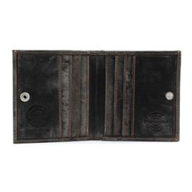 Greenland Brown Bifold Wallet Coin Catcher and Press Stud Closure 869, brown, Classic