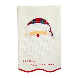 Mud Pie Light Up Christmas Towel, Santa, 21" x 14"