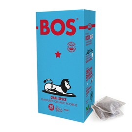 BOS Organic Chai Flavoured Caffeine Free Rooibos Tea Bags Carton, Exotic & Spiced to Perfection, 50 g, 20 Teabags (Pack of 1)