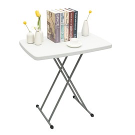 YSHUSTGY Folding Table,30 Inch Adjustable Table,Multi-Functional Personal Activity Table,Easy Folding,Height Adjustable,Small Card Table for Indoor Dining Table,Tv Tray,Small Table,Coffee Table Tray