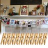 Mini Clothespins, 100 pcs Wooden Photo Clips Small Clothes Pins,