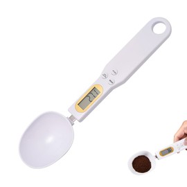 Digital Spoon Scale, Weighing Spoon 500 g / 0.1 g, LCD Display, Hold and Tare Function, 4 Units, Removable Dishwasher Safe Digital Weighing Spoon for Spices, Powders and Liquids