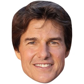 Tom Cruise (Brown Hair) Celebrity Mask, Flat Card Face, Fancy Dress Mask