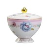 Gracie China Fantastic Pink Porcelain 3-Piece Sugar, Creamer And Tray
