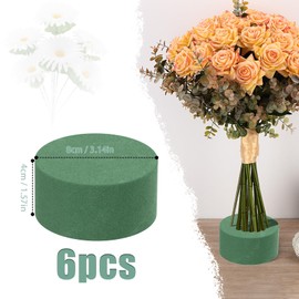 XRXYMQ Floral Foam Pack of 6 8 x 4 cm, Flower Foam for Artificial Flowers, Foam Flower Arrangement Preferred for Wedding and Family