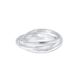 Elli Trinity Basic Classic Women's Wrap Ring in 925 Sterling Silver, Sterling Silver, None