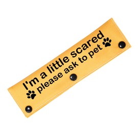 Scared Dogs Leash I'm a Little Scared Please Ask to Pet Dog Leash Wrap Anxious Dogs Leash Sleeve (I'm a Little Scared-D)