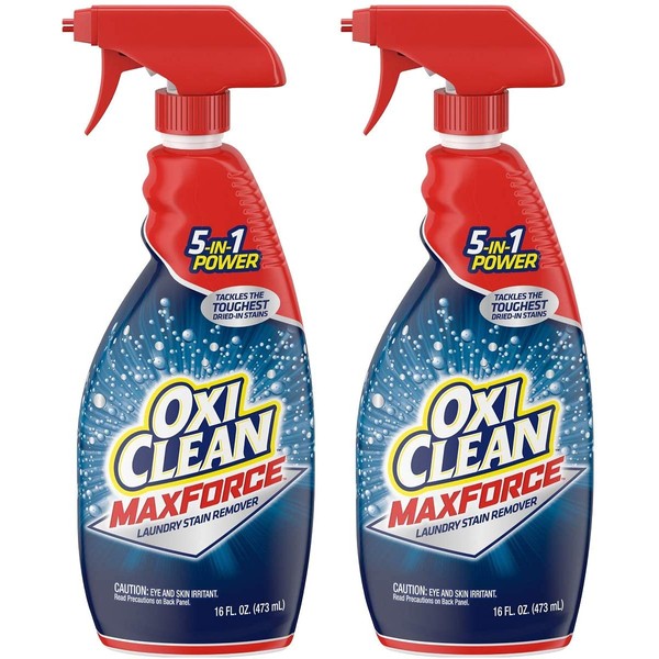 OxiClean Max Force Laundry Stain Remover Spray 16 Ounce - 2 pack