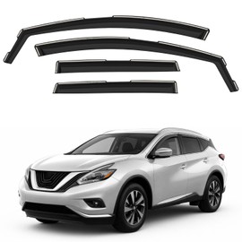 Window Deflectors Smoke Tinted in-Channel Side Window Vent Visor Deflectors Rain Guards Compatible with Nissan Murano 2015-2024 - 4pcs. GW0792