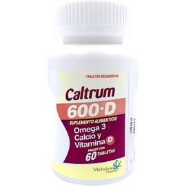 Caltrum 600 D, con omega 3, calcio y vitamina D. 3 PACK