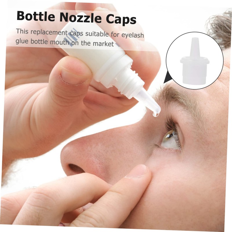 MERRYHAPY Eyelash Glue Bottle Tips 100pcs Glue Replacement for False