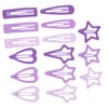 TOVINANNA 15pcs Star Hair Clips Collection Metal Snap Clips for