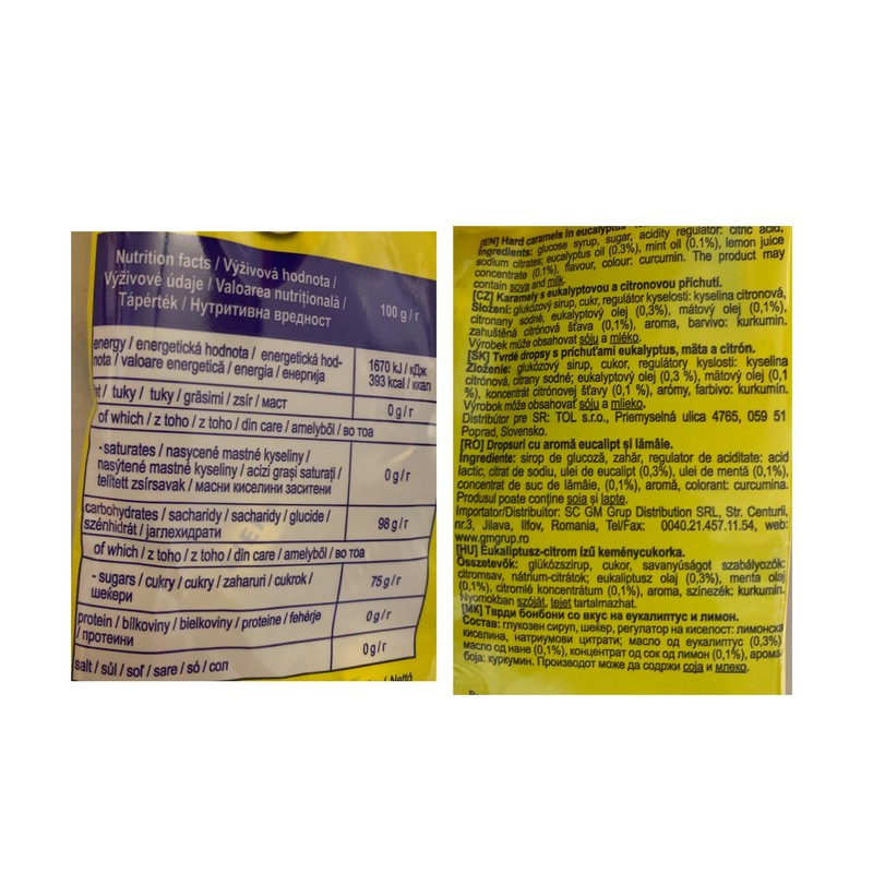 Mieszko Eucalyptus Lemon candies 2pack x 150g (5.29oz)