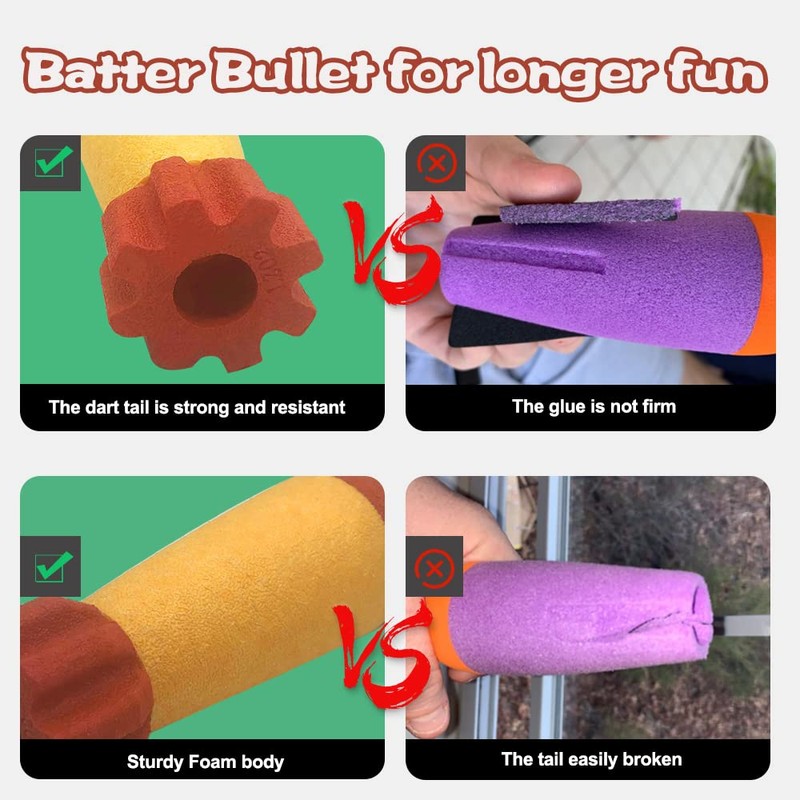 Gantan Toy Rocket Barrel Launcher-Fires Foam Rockets Includes 6 Rockets