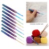 EMSea 9PCS Mermaid Crochet Hooks Set Extra Long Crochet Needles