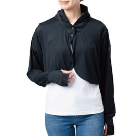 Kajimeiku UPF 50+ Bolero Rash Guard, Black