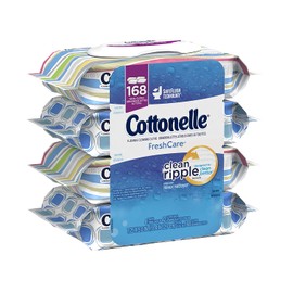 Cottonelle Fresh Care Flushable Cleansing Cloths, 42 Sheets, Count of 4