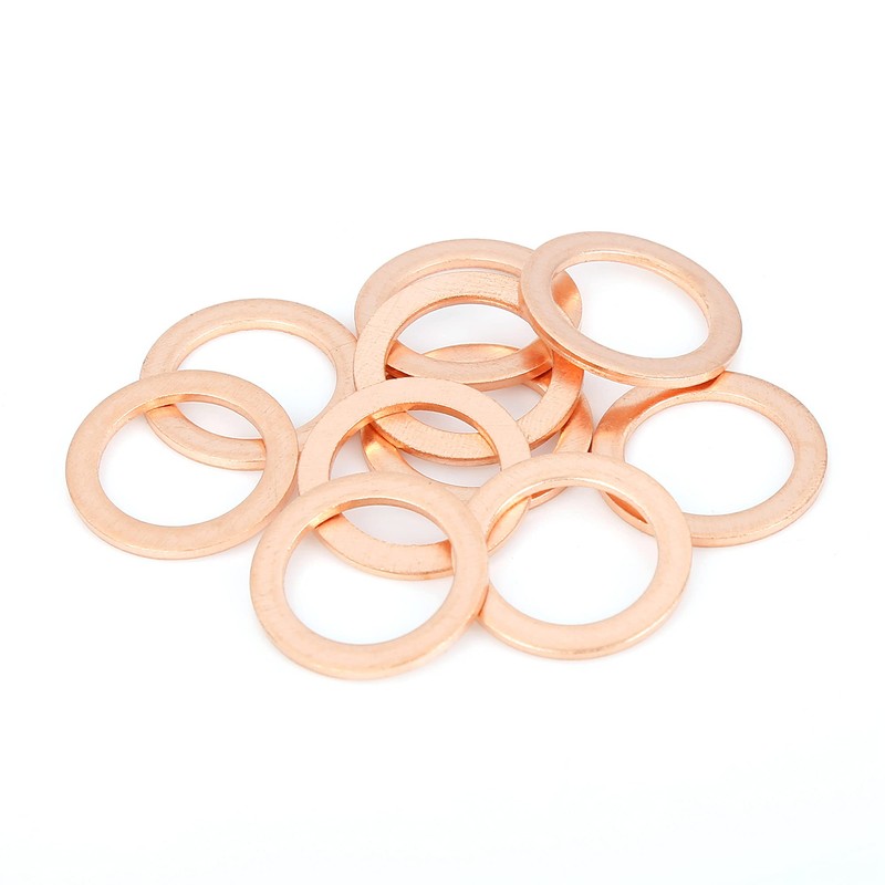 X AUTOHAUX Pack of 10 M14 Copper-Coloured Oil Drain Plug