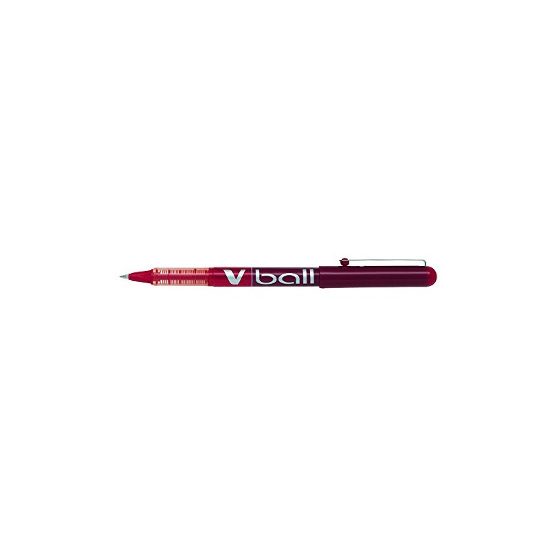 Pilot VB5V ball liquid ink rollerball pens pack of 6Red