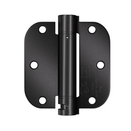 goldenwarm 6pack Black Door Hinges 3.5 Inch Self Closing Spring Door Hinge with 5/8" Radius Corners - Adjustable Door Closing, Heavy-Duty Door Hardware for Interior and Exterior Doors