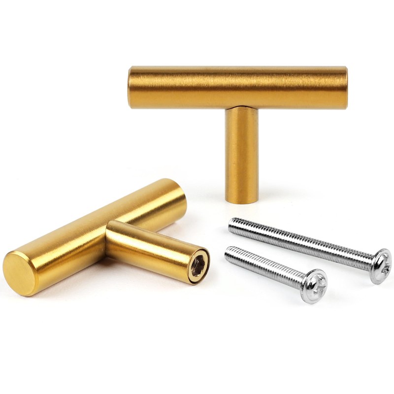 Romeda 12 Pack Gold Cabinet Knobs, 2in Single Hole Cabinet