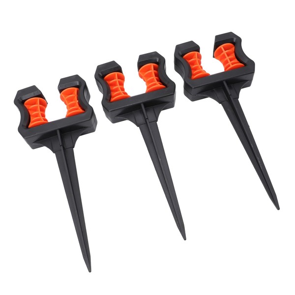 VELATEMOR 3PCS Garden Hose Spike, Water Pipe Positioning Holder Roller