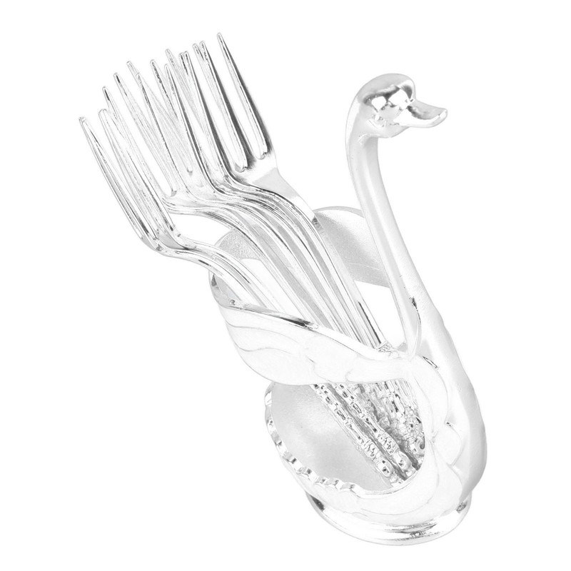 Coffee Spoon Holder Elegant Swan Shaped Alloy Mirror Polish Rich