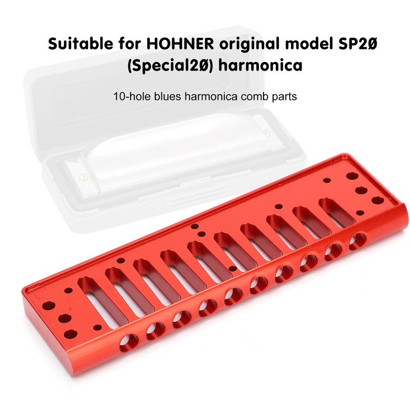 Harmonica Comb for HOHNER SP20 Aluminum Aalloy 10-Hole Blues Musical